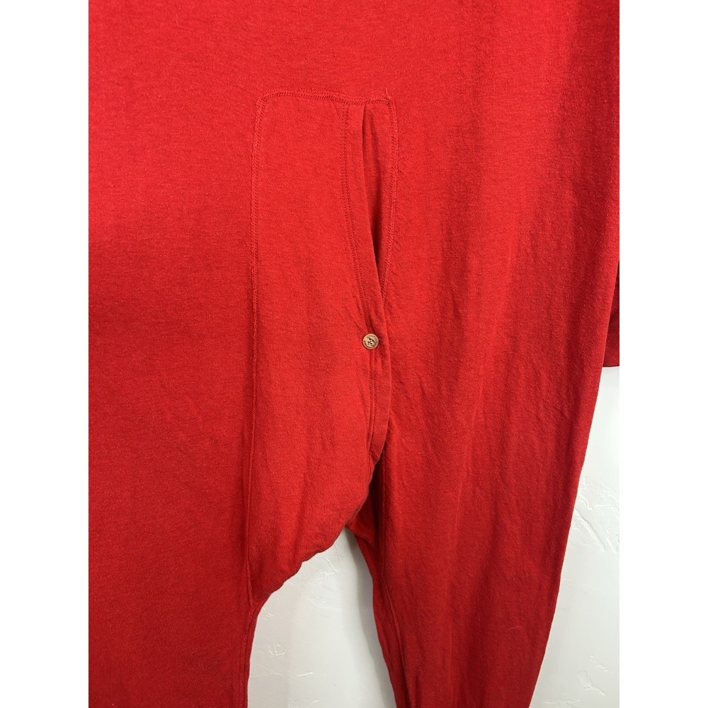 Vintage Thermal Union Suit Size L One Piece Long Johns Red Button Up Duofold - Picture 16 of 16
